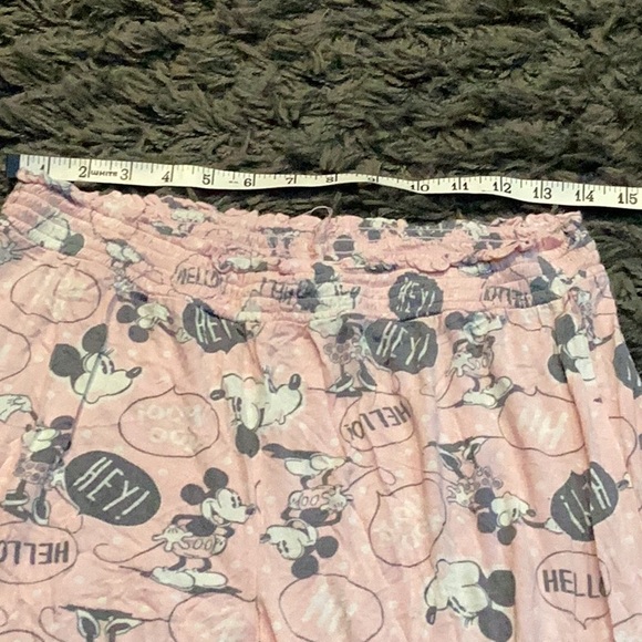 Disney Pink Pajama Bottoms Mickey Minnie hello Yoo Hoo soft material - Picture 4 of 6